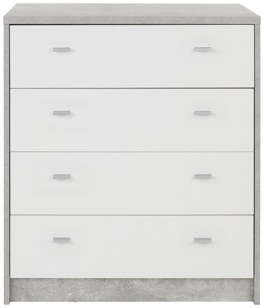 Komoda 4-you New, Siva, Bela - barve kroma/siva, Moderno, leseni material (74/85,4/44,5cm) - Mömax