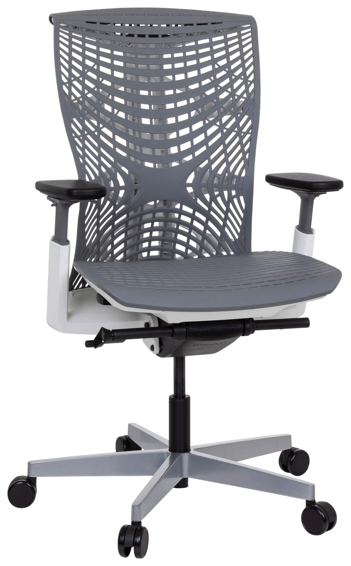 Pisarniški Stol Skope Tpe, Siva - siva/črna, Moderno, umetna masa (72/112/58cm) - MID.YOU