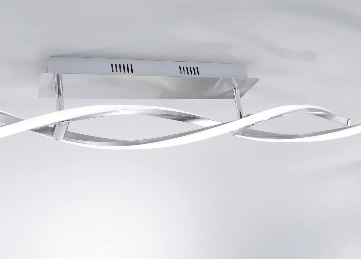 LAMPA SUFITOWA LED 9143-55 POLINA - kolor niklowy, Design, metal (110/8/15,6cm) - Paul Neuhaus