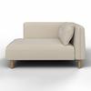 RECAMIERE FANNY - gråbrun/naturfärgad, Modern, trä/textil (154/55/73cm) - Bessagi Home