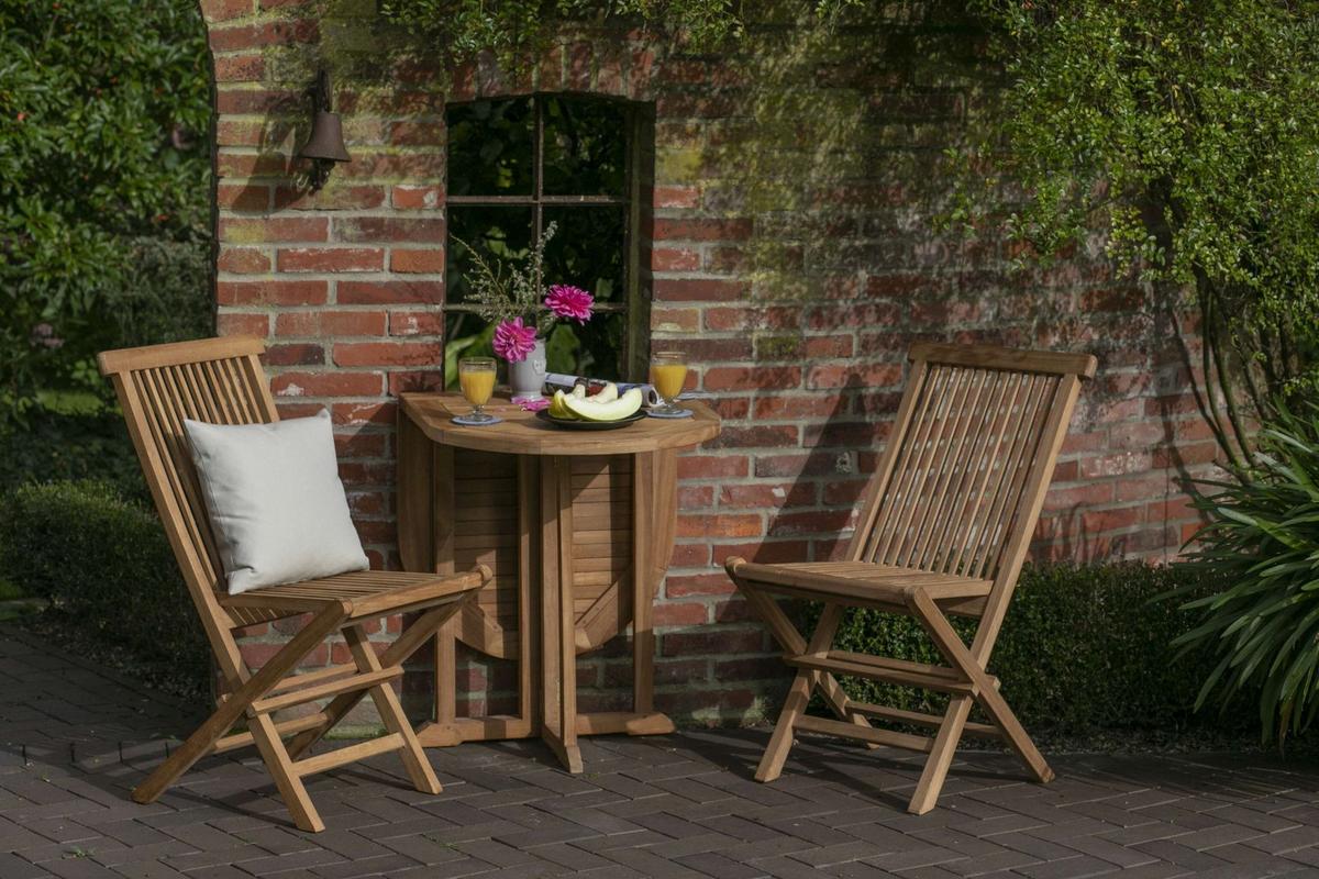 Gartensessel-Set Woodie 2er-Set Teak - Teakfarben, Basics, Holz (47/89/62cm) - Gardenson