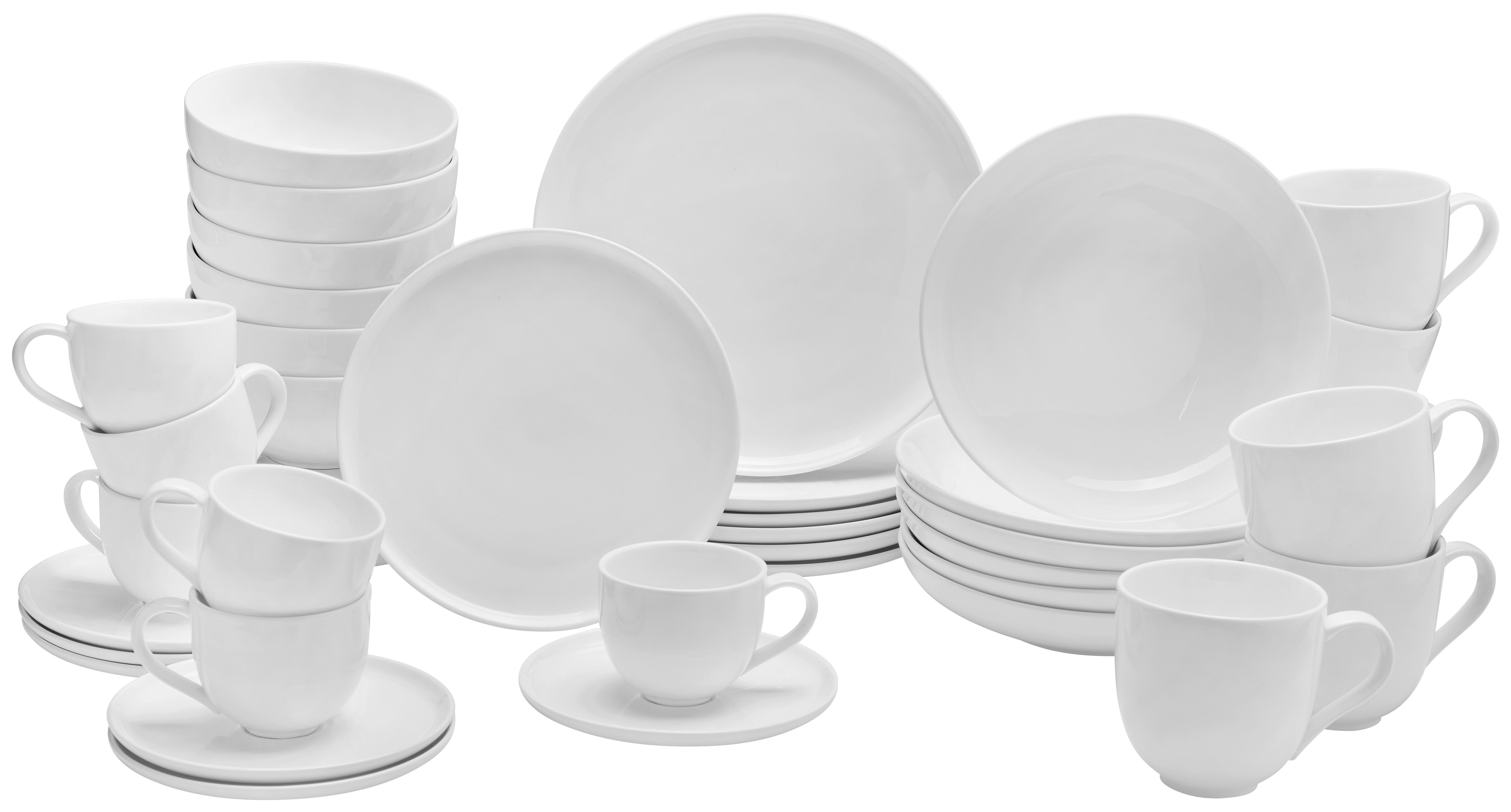 SERWIS OBIADOWO-ŚNIADANIOWY SKAGEN - biały, Design, ceramika - Ritzenhoff Breker