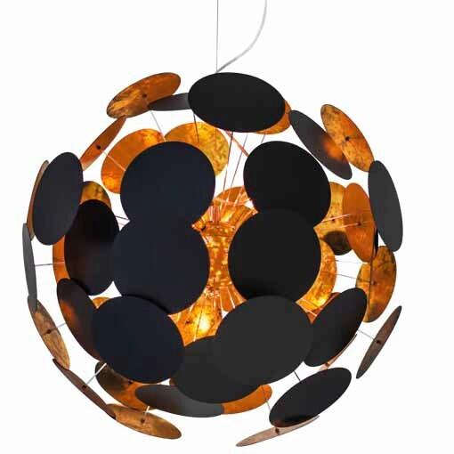 LAMPA WISZĄCA 4200350-4007 PLANET - czarny/kolor złoty, Design, metal (50/120cm) - By Rydéns