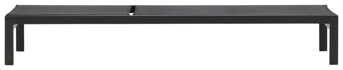 Sonnenliege Copacabana ca. 60x30x195 cm Schwarz - Schwarz, KONVENTIONELL, Metall (60/30/195cm) - Gardenson