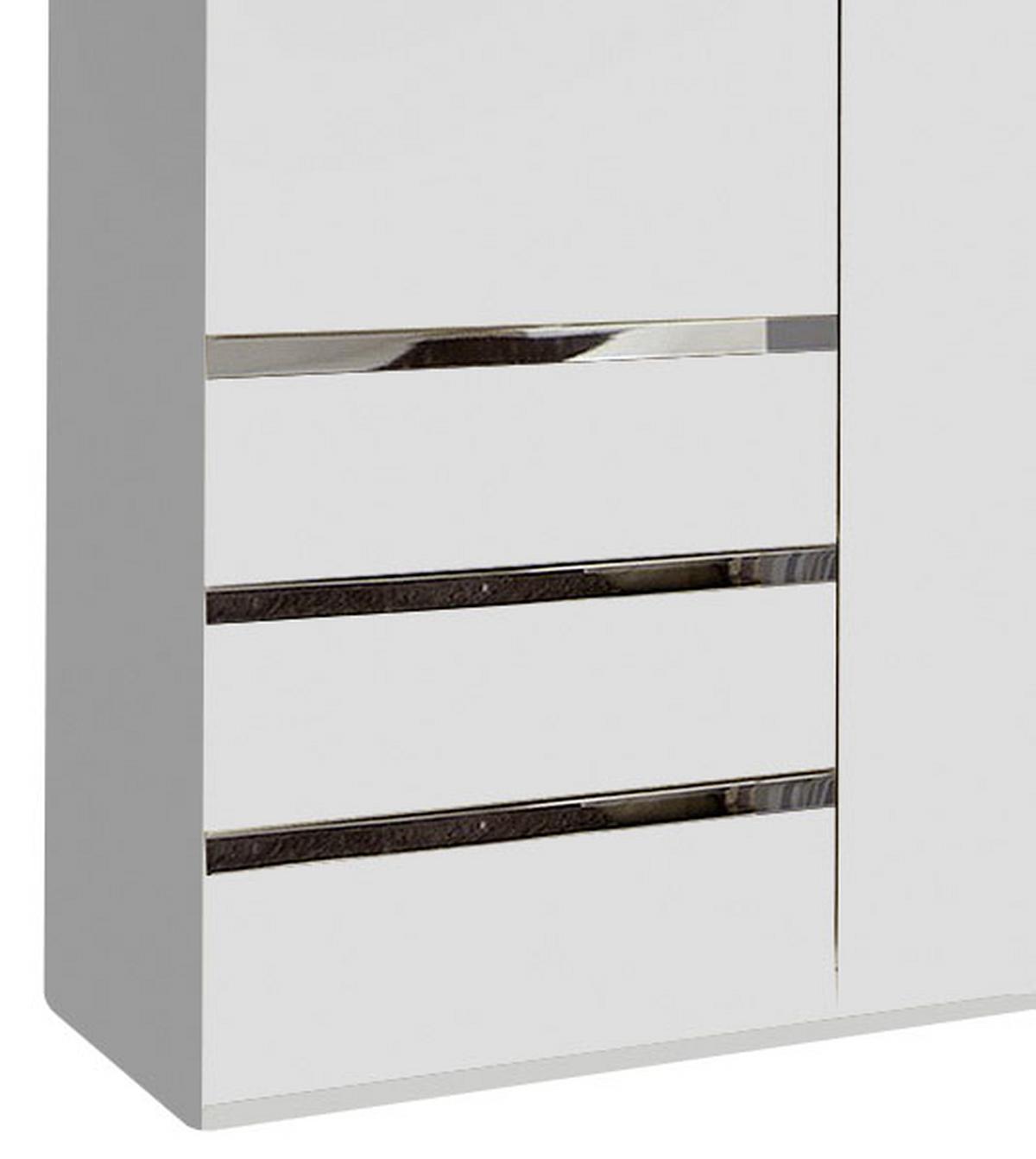 Ormar S Klasičnim Vratima Level 36a - bijela/srebrne boje, Moderno, staklo/drvni materijal (300/216/58cm) - Modern Living