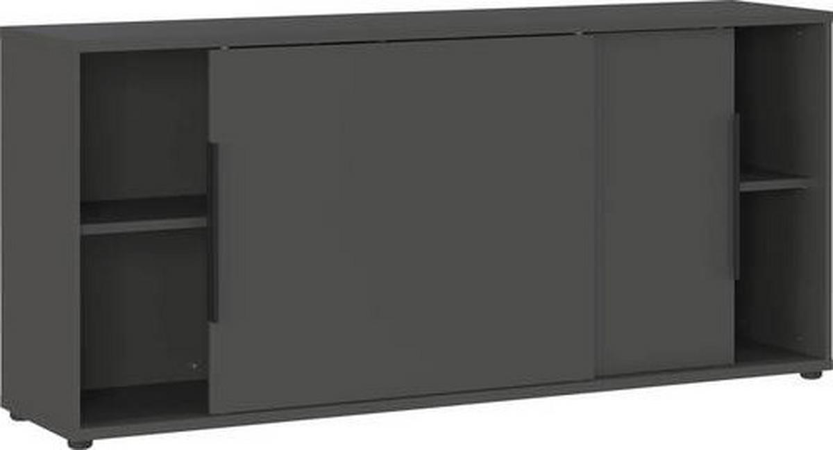 Aktenschrank Riberea in Graphitfarben - Graphitfarben, Modern, Holzwerkstoff (160/74/40cm) - Premium Living