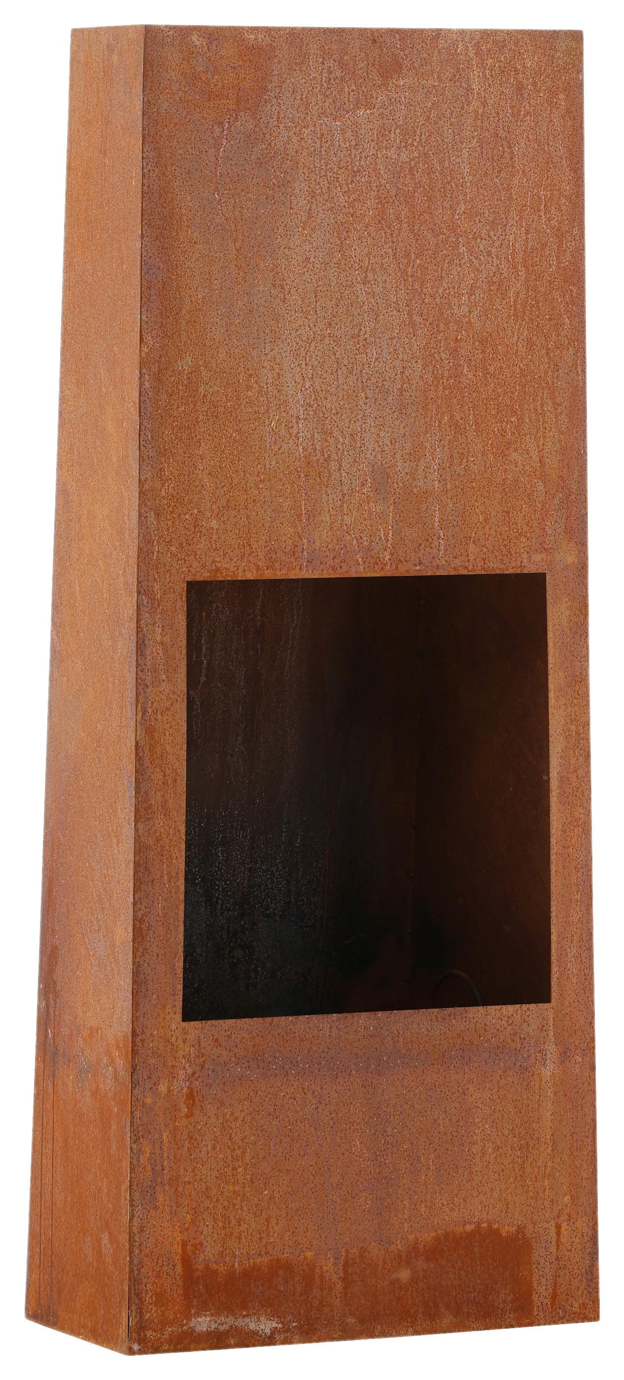 Feuerstelle Bastian ca. 50x120 cm Stahl - Dunkelorange, KONVENTIONELL, Metall (50/120/20cm) - Gardenson