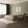 Polsterbett Marija ca. 180x200 cm Braun - Edelstahlfarben/Naturfarben, MODERN, Holz/Textil (180/200cm) - Bessagi Home