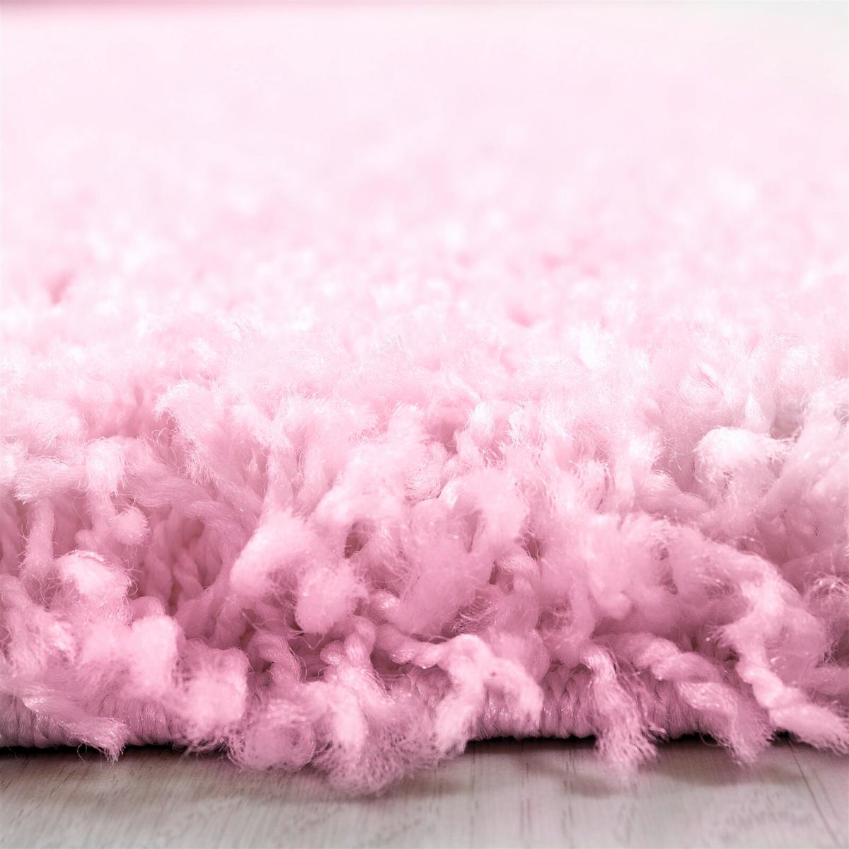 Hochflorteppich Life Rosa Ø ca. 200cm - Rosa, KONVENTIONELL, Textil (200/200cm) - Novel