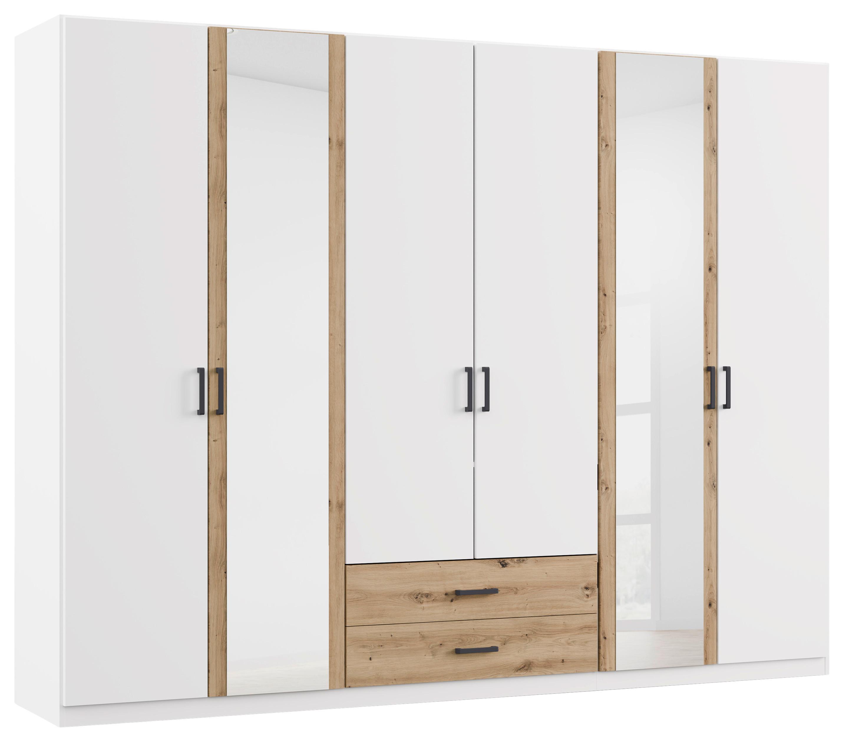 DULAP USI ROTATIVE DESPINA - alb/stejar Artisan, Konventionell, material pe bază de lemn (271/210/54cm)