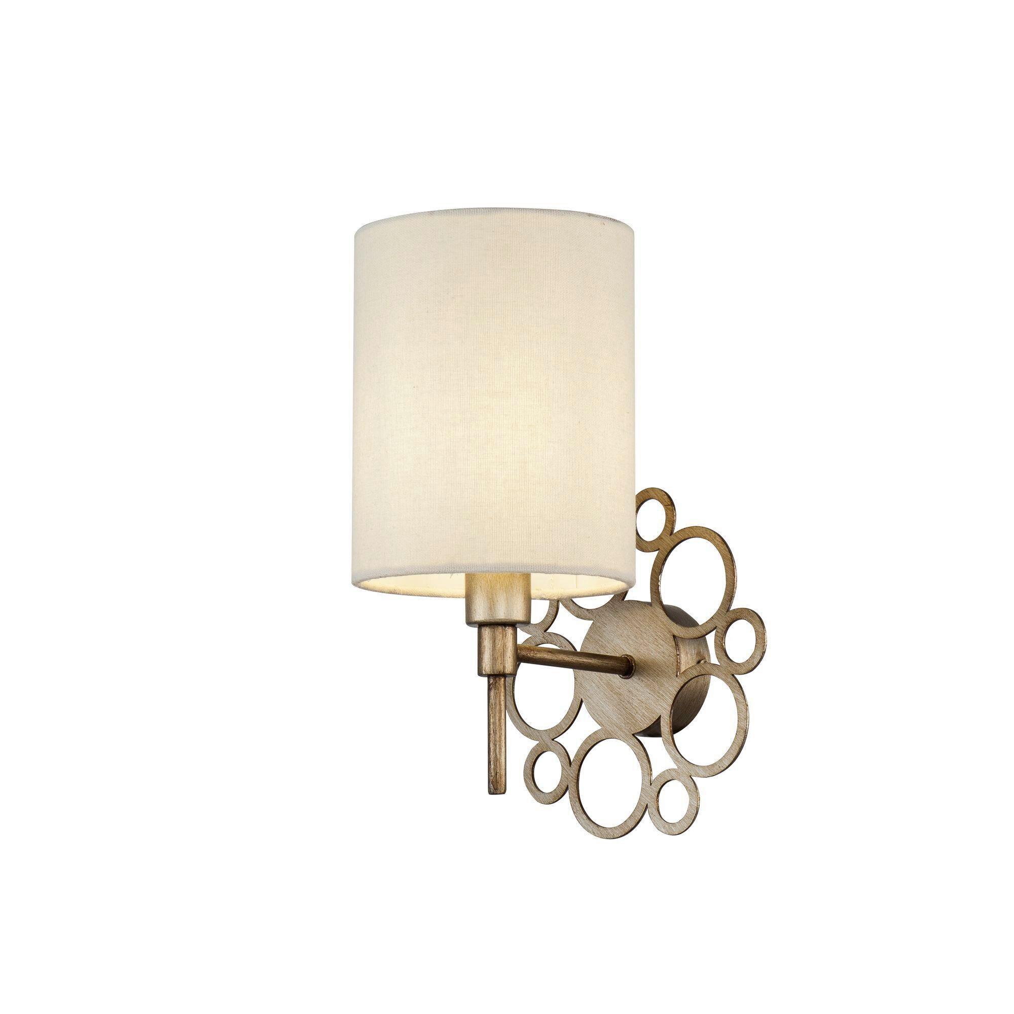 WANDLEUCHTE ANNA - Goldfarben/Creme, Trend, Kunststoff/Textil (18/30/19cm) - MAYTONI
