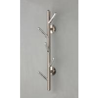 WIESZAK ŚCIENNY FRANZI - kolor stalowy/kolor aluminiowy, Design, metal (12/63/16cm)