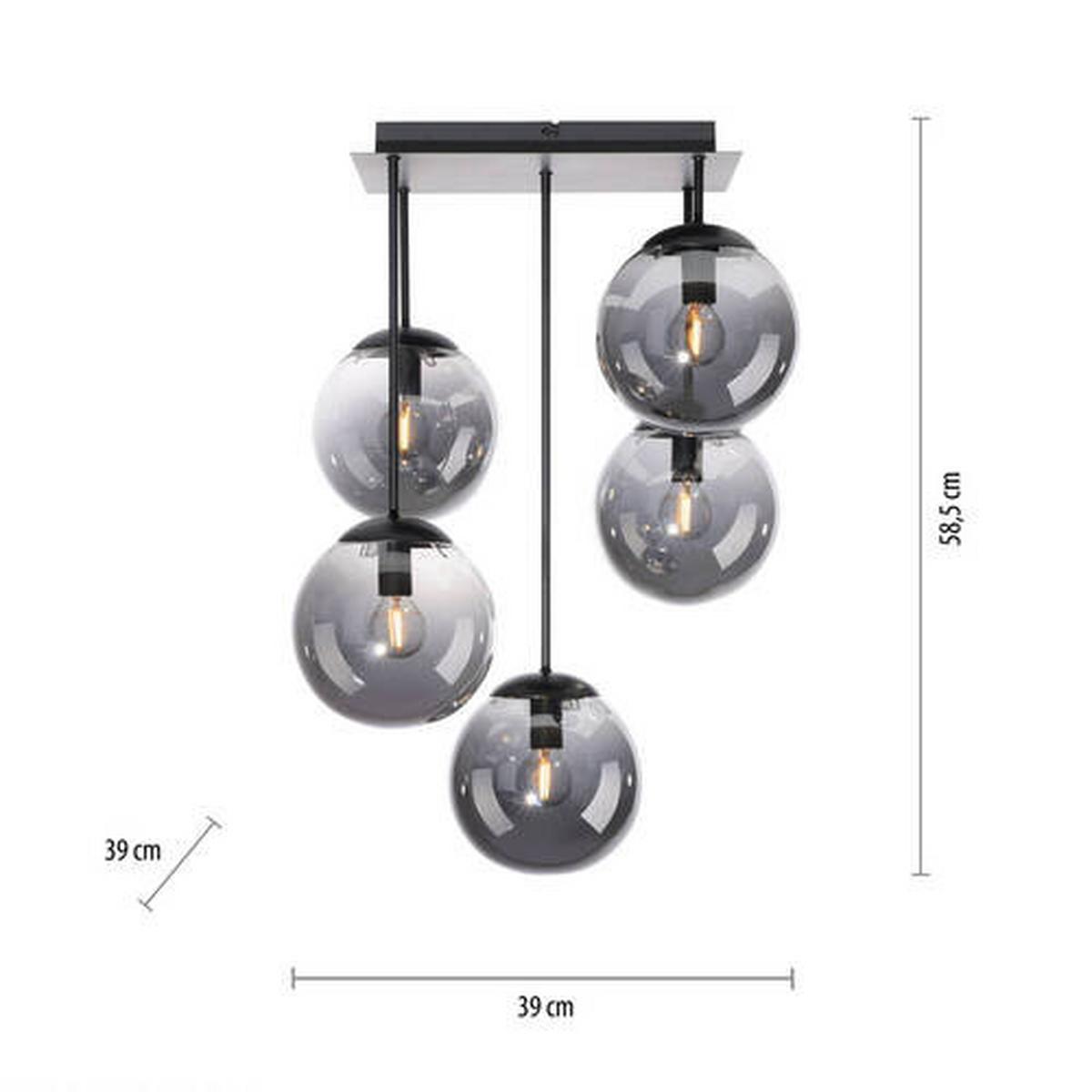 LAMPA SUFITOWA LED BIG WIDOW - czarny, Modern, tworzywo sztuczne/metal (39/39/58,5cm)