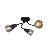 Stropna Svetilka Opak - črna, Moderno, kovina/steklo (42/15cm) - Modern Living