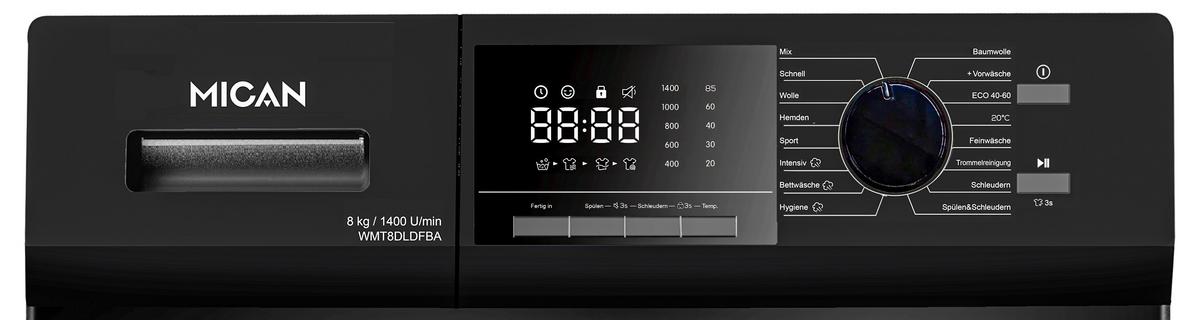 Waschmaschine WMT8DLDFBA - Schwarz, Basics, Metall (52/59,5/85cm) - Mican