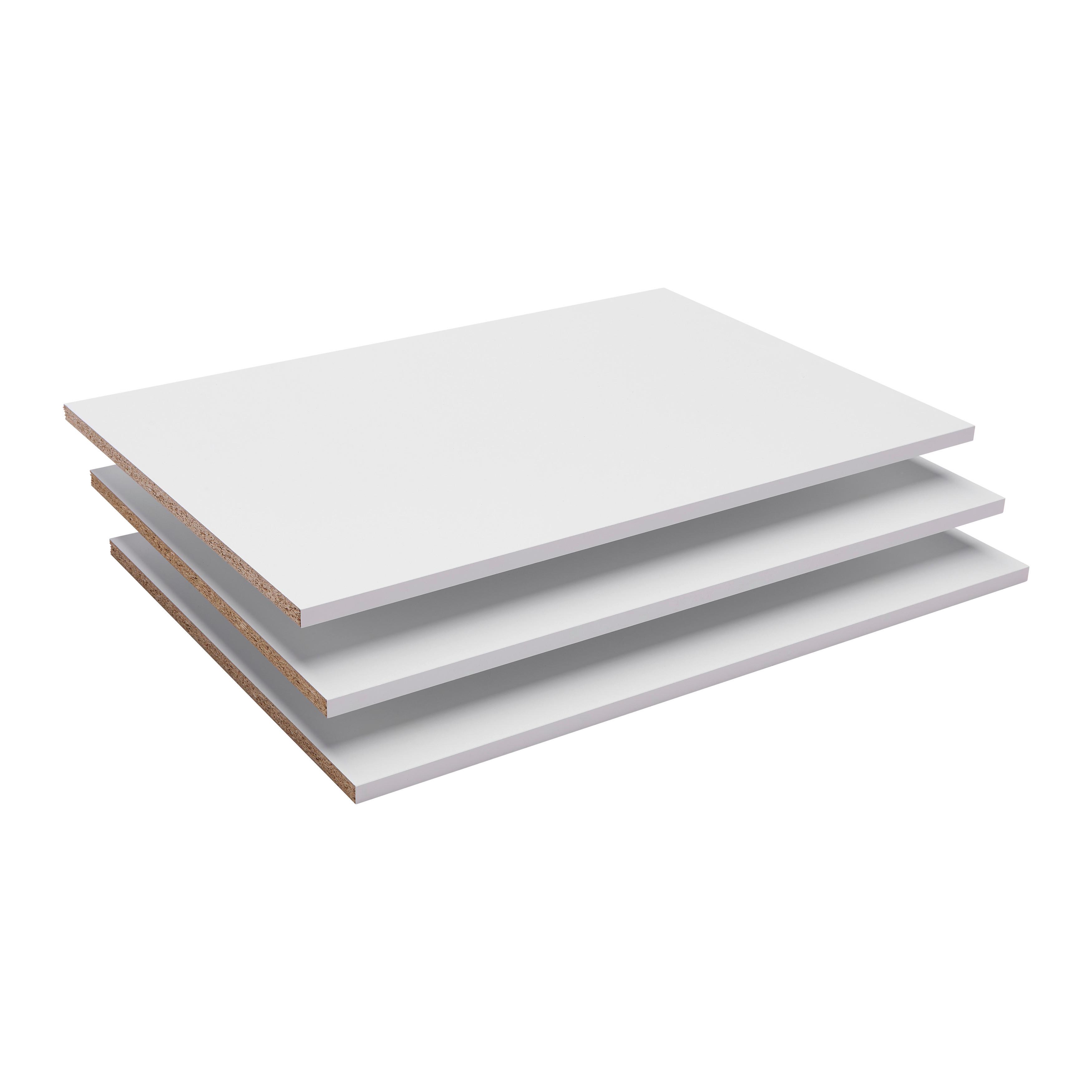 Einlegebodenset Weiß ca. 76,2x1,6x50,1cm - Weiß, MODERN, Holzwerkstoff (76,2/1,6/50,1cm) - Based