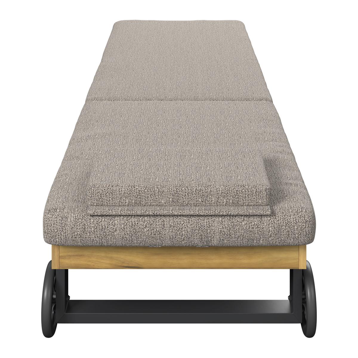 Vrtni Ležalnik Elenyi, Siva - siva, Moderno, kovina/tekstil (65/95/200cm) - Bessagi Garden