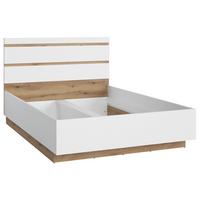 Krevet Calabria - bijela/boje hrasta, Moderno, drvni materijal/plastika (145/107,2/206,5cm) - Modern Living