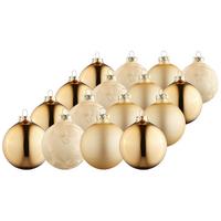 ZESTAW BOMBEK CHOINKOWYCH 616-2039-900 - kolor złoty, Basics, szkło (6cm) - X-Mas