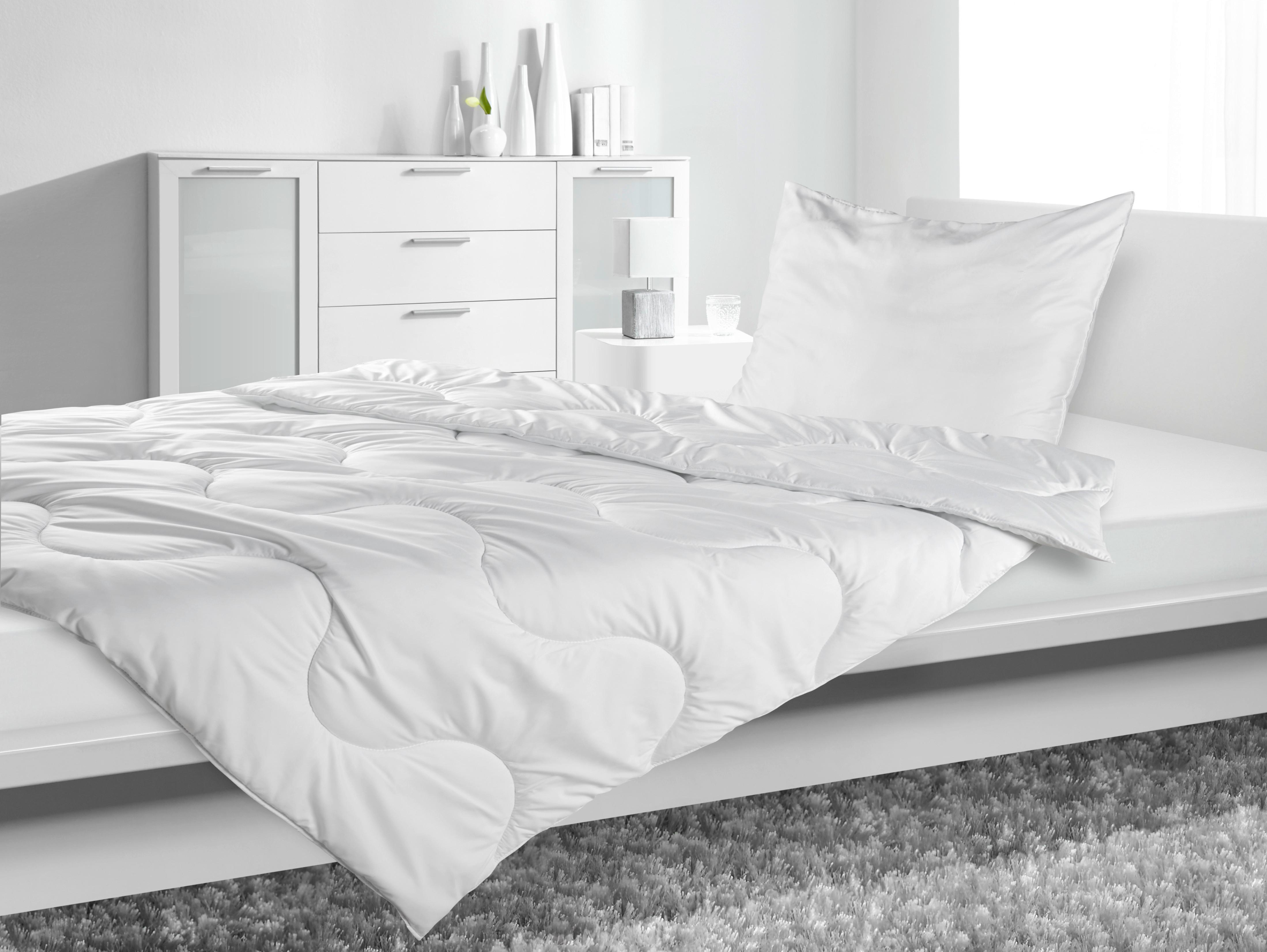 Sommerbett Zilly Cool XXL Weiß ca. 200x200cm - Weiß, Kunststoff/Textil (200/200cm) - Nadana