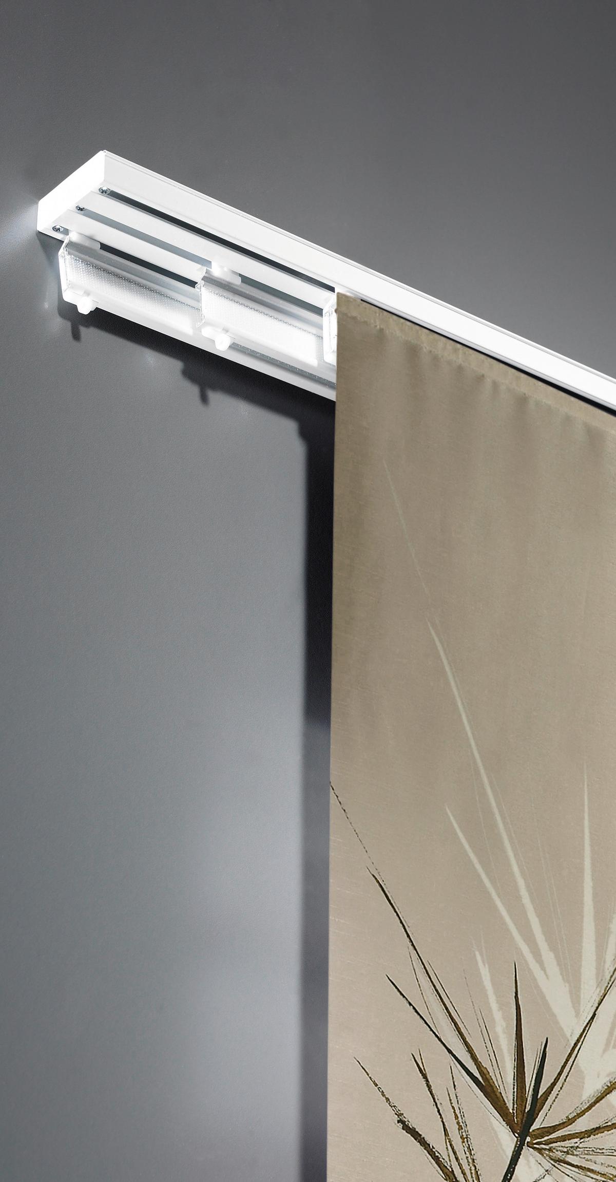 SZYNA DO ZASŁON PANELOWYCH 90000-005 3-CZĘŚCIOWY  ZESTAW - biały, Design, metal (160cm) - Homeware