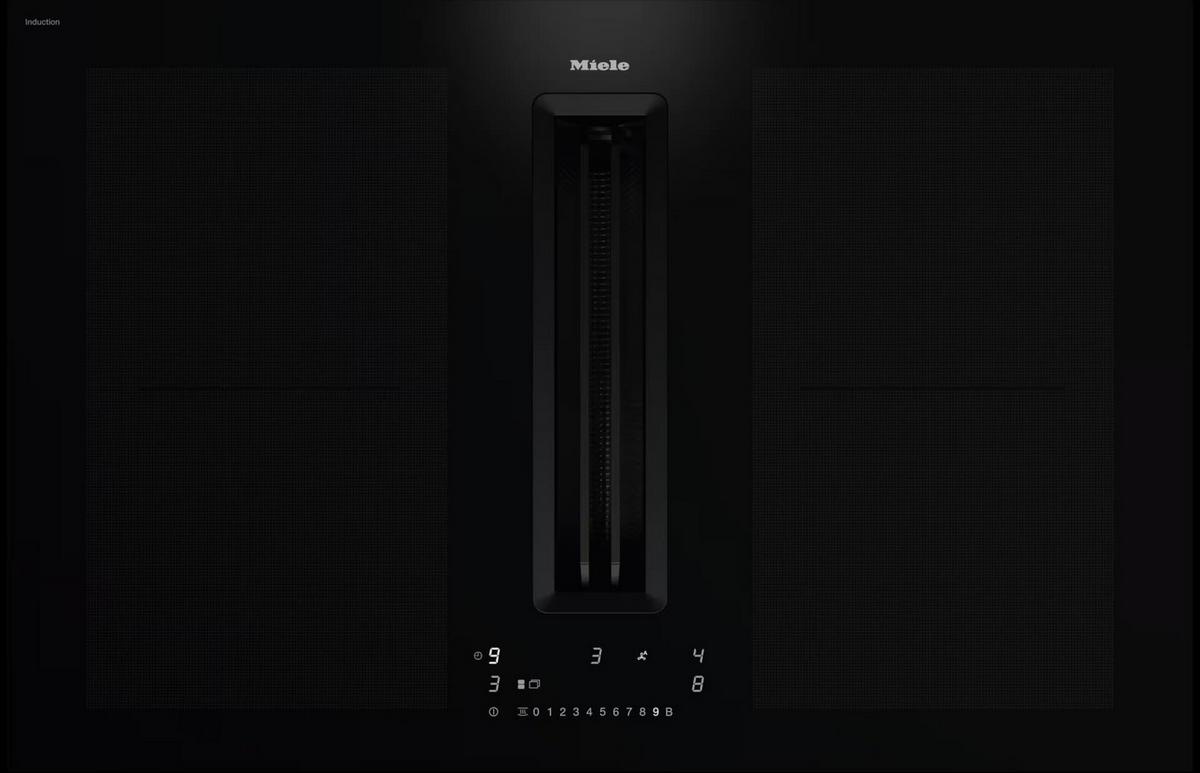 Kochfeld-Dunstabzug-Kombi KMDA7676FL-U - Schwarz, Basics, Glas (80,0/23,8/52,0cm) - Miele