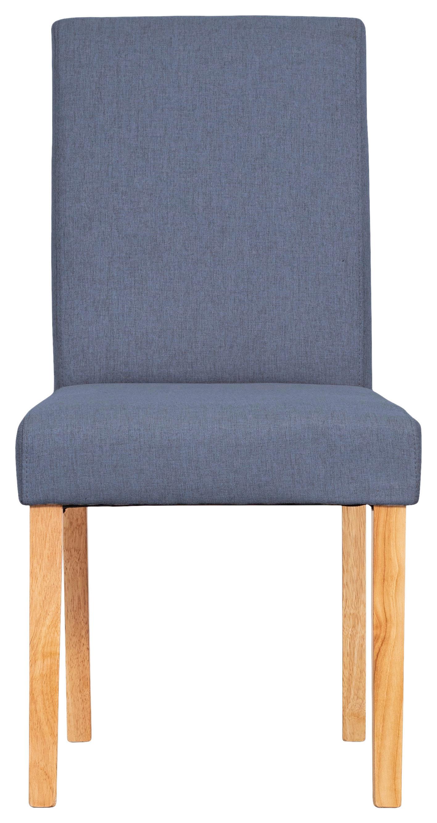 Četveronožna Stolica Tampa - prirodne boje/plava, Konventionell, drvo/tekstil (54/89/45cm) - Based