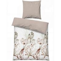POŚCIEL LUSTER - BEIGE - beżowy/biały, Basics, tkanina (135/200cm)
