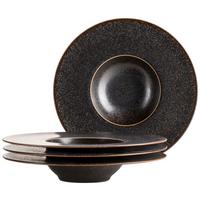 TELLERSET POWERFUL - Schwarz/Braun, Trend, Keramik (25cm) - Mäser