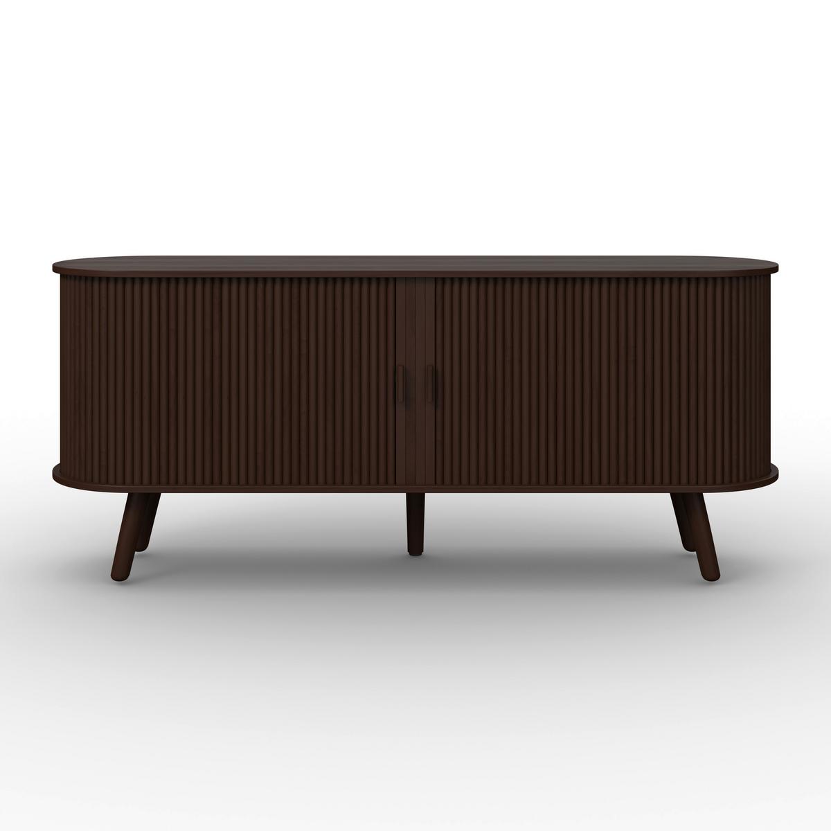 Sideboard Ennio Walnussfarben Echtholz/MDF - Walnussfarben, MODERN, Holz/Holzwerkstoff (160/80/40cm) - Bessagi Home