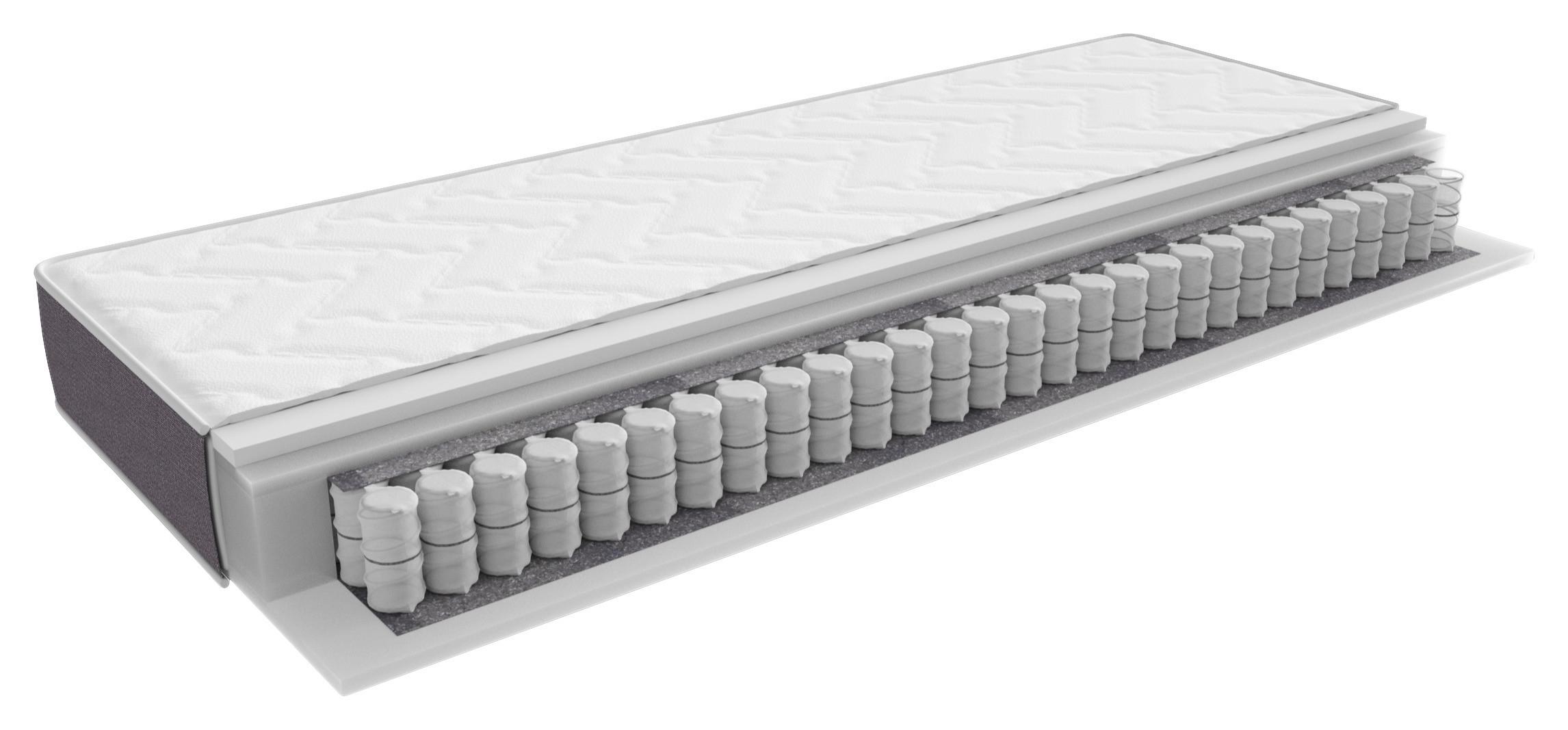 Vzmetnica Living Memo Pocket Lux, 140x200 Cm - črna/bela, Trendi, tekstil (140/200cm) - Nadana