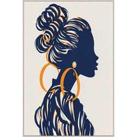 Keilrahmenbild Lotta ca. 60x90cm - Blau/Goldfarben, MODERN, Holzwerkstoff/Kunststoff (60/90cm) - Premium Living