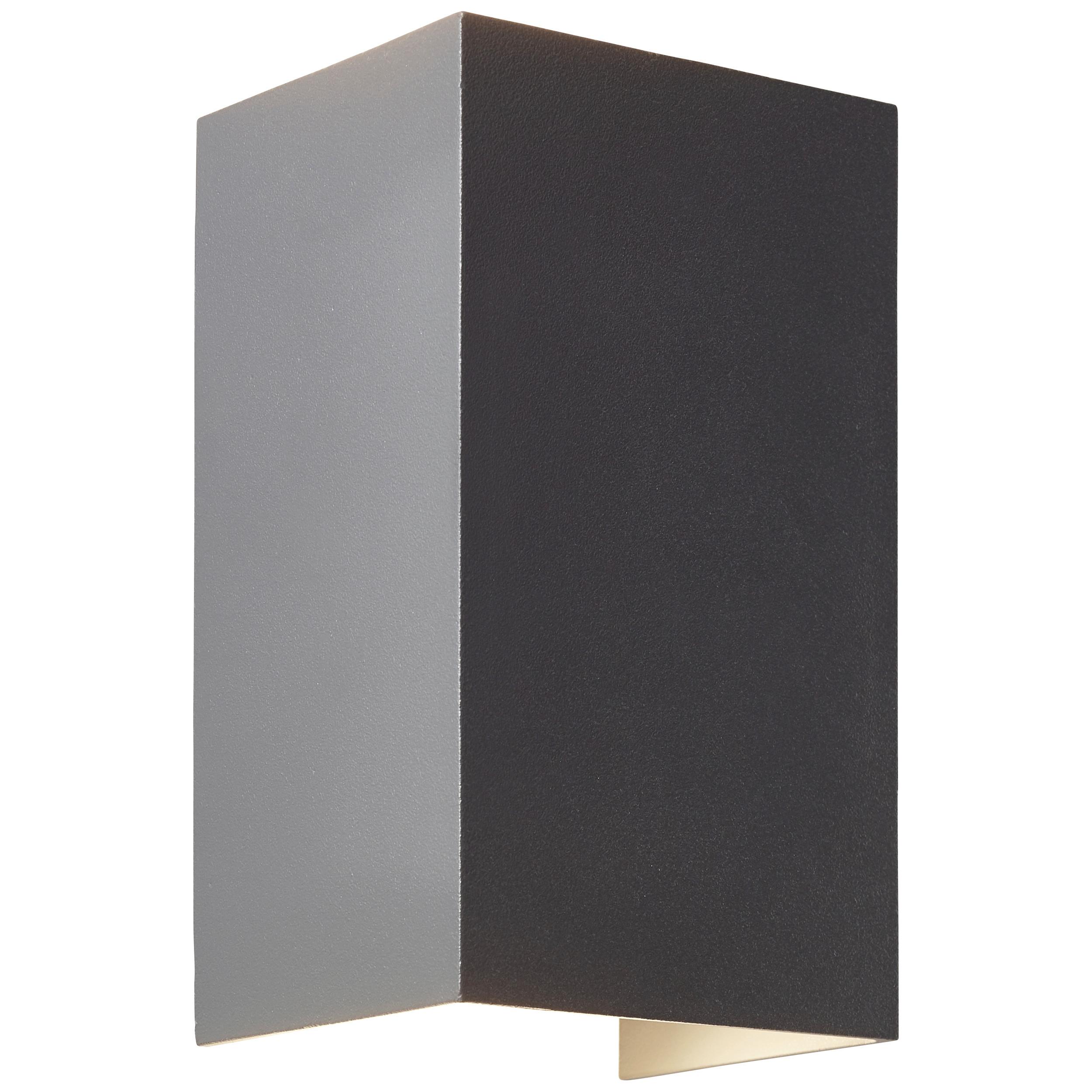 Wandleuchte Hilly Dunkelgrau max. 2x8,3 Watt - Dunkelgrau, Basics, Glas/Metall (6.8/8/13.6cm) - Brilliant