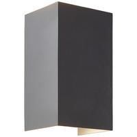 Wandleuchte Hilly Dunkelgrau max. 2x8,3 Watt - Dunkelgrau, Basics, Glas/Metall (6.8/8/13.6cm) - Brilliant