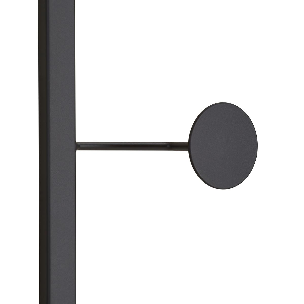 LISTWA Z WIESZAKAMI MILO - czarny, Trend, metal (20/70/6cm) - Landscape