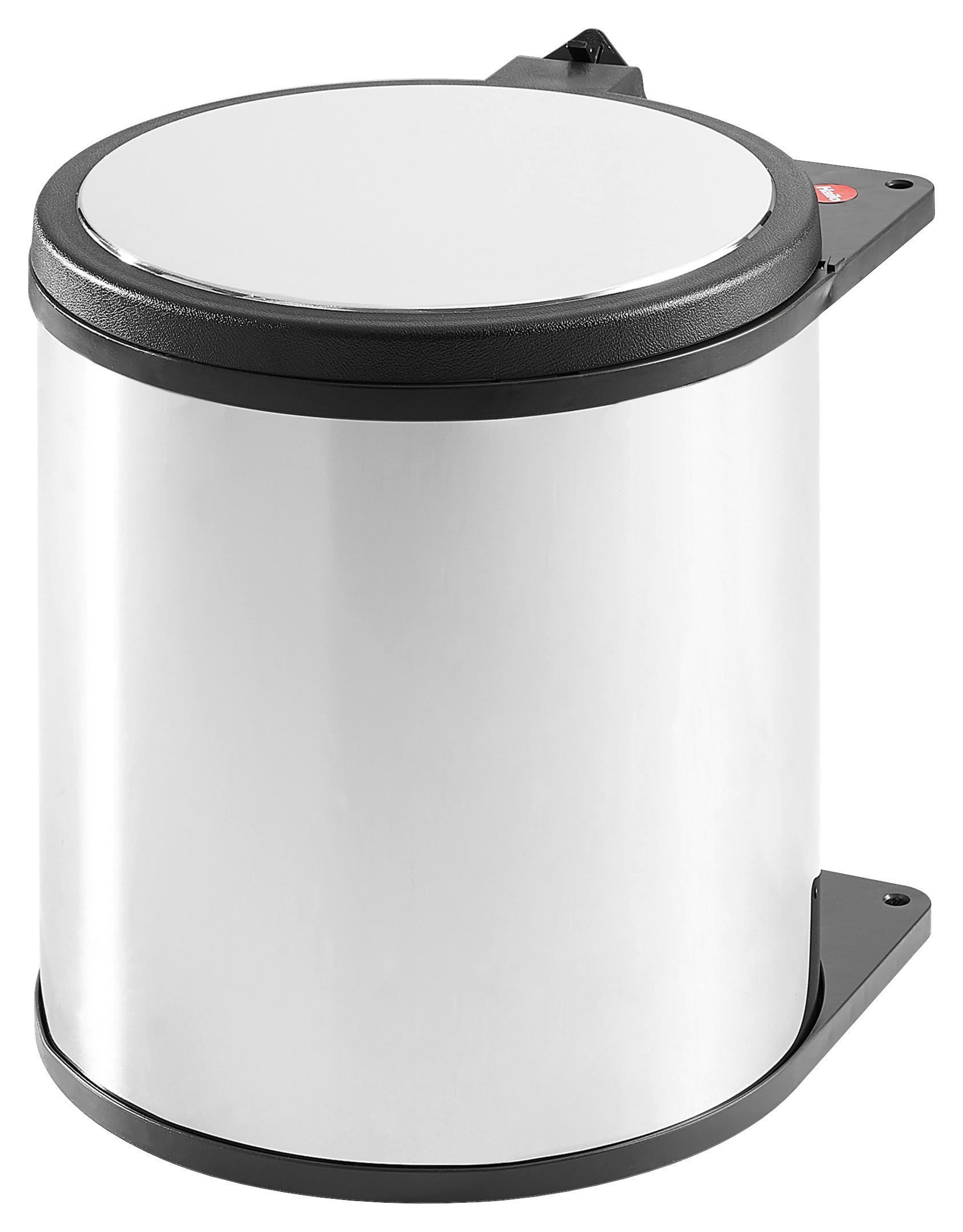 SORTOWNIK ODPADÓW 3725-10  -TOP- - kolor stalowy, Basics, tworzywo sztuczne/metal (30,6/30,6/33,5cm) - Hailo
