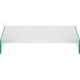 TV-Aufsatz Weiß - Klar/Weiß, Glas/Holzwerkstoff (80/16/42cm) - MÖMAX modern living