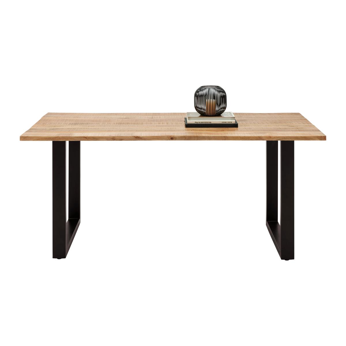 Esstisch Tamani Naturfarben - Schwarz/Naturfarben, Lifestyle, Holz/Metall (180/76/90cm) - Zandiara