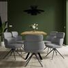 STOL MED ARMSTÖD KARO - grå/svart, Modern, metall/textil (58/88/65cm) - Bessagi Home
