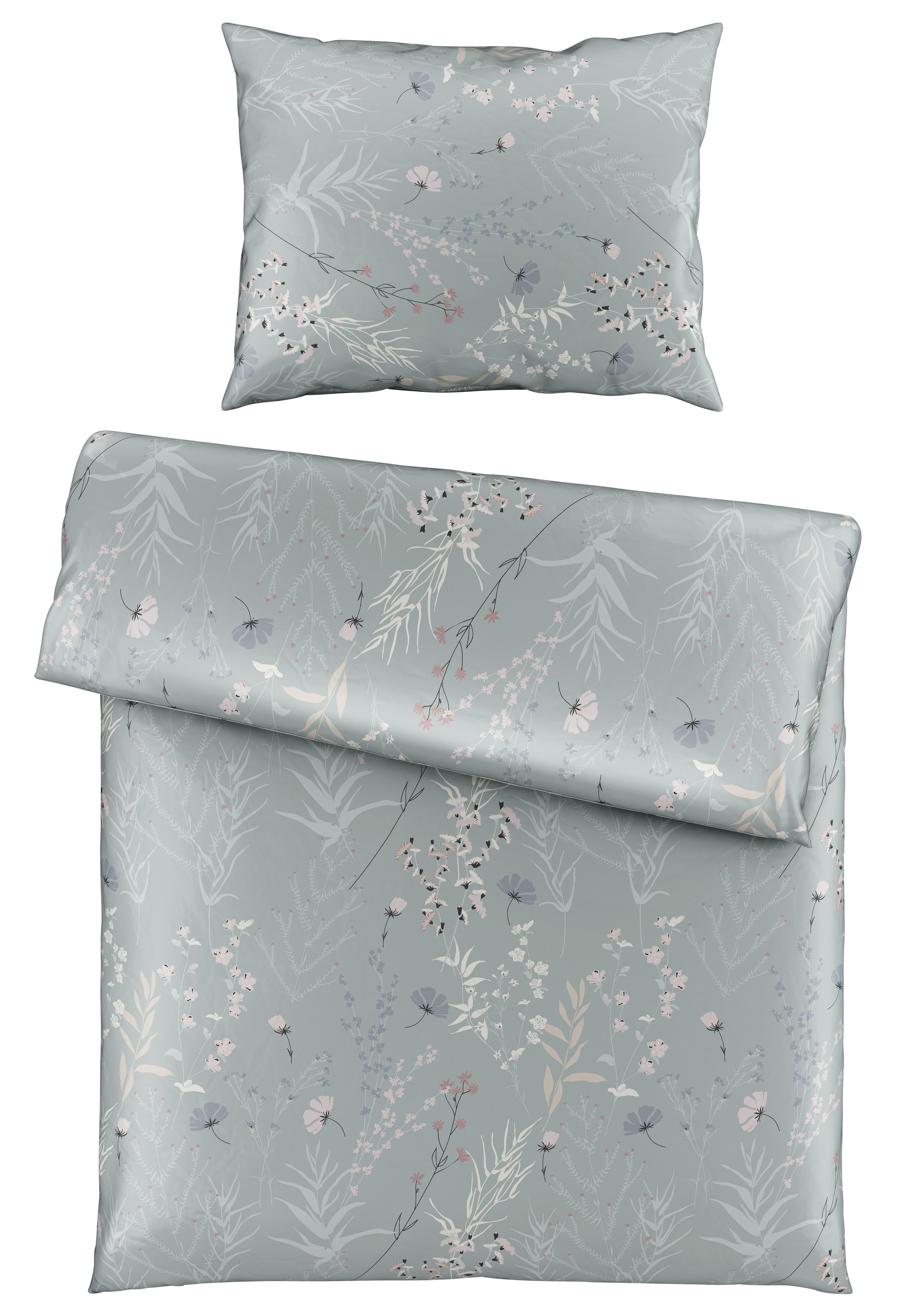 Bettwäsche Lina XL Grau ca. 140x220cm - Grau, KONVENTIONELL, Textil (140/220cm) - Mömax