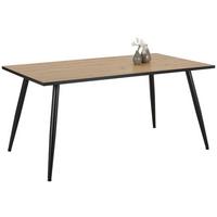 Esstisch Sabine Eichefarben 160x90x75cm - Eichefarben/Schwarz, MODERN, Holzwerkstoff/Metall (160/90/75cm) - Mömax