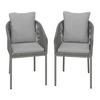 SET DE FAUTEUILS DE JARDIN PEPE - gris/noir, MODERN, métal/matière synthétique (55/83/62cm) - Bessagi Garden