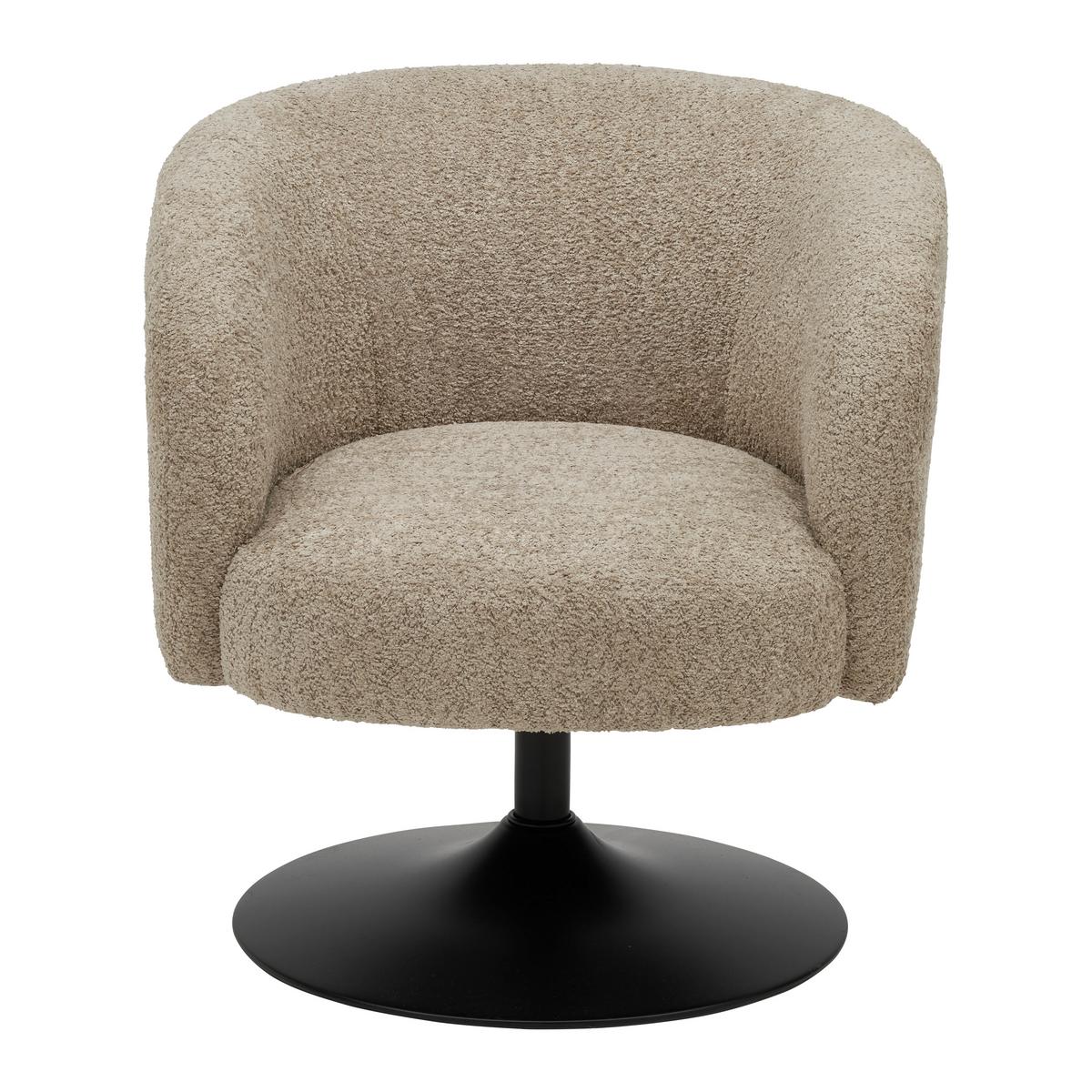 Drehstuhl Giro Taupe - Taupe/Greige, MODERN, Textil/Metall (67/68/73cm) - Premium Living