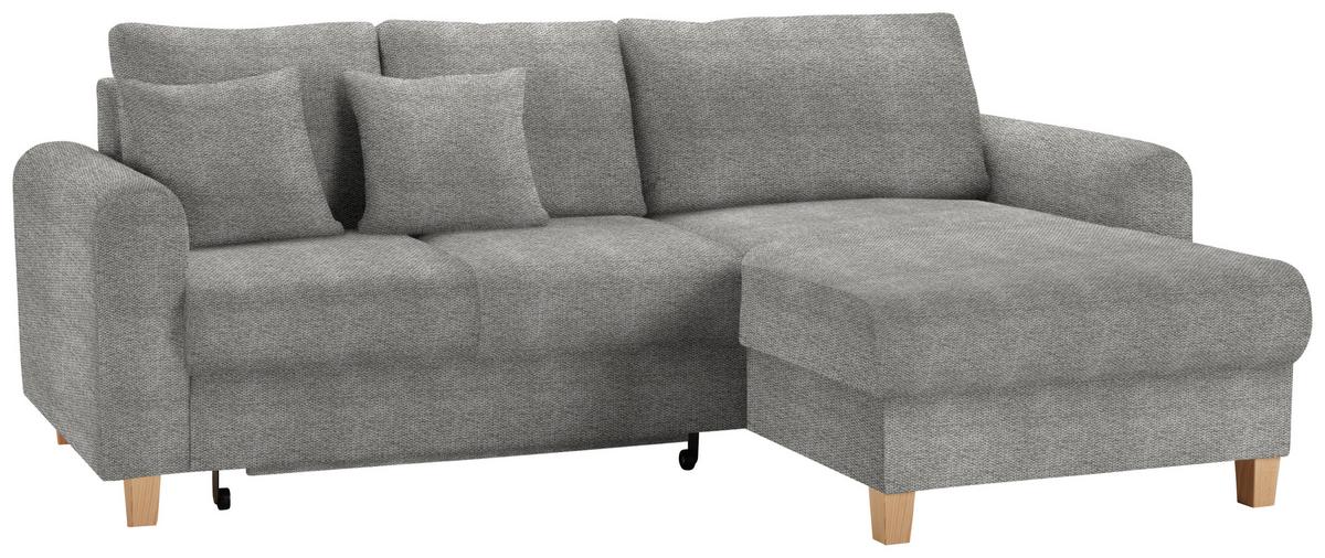 Kutna Garnitura Lille - svijetlo smeđa/svijetlo siva, Moderno, tekstil/drvo (232/110/156cm) - Best Price