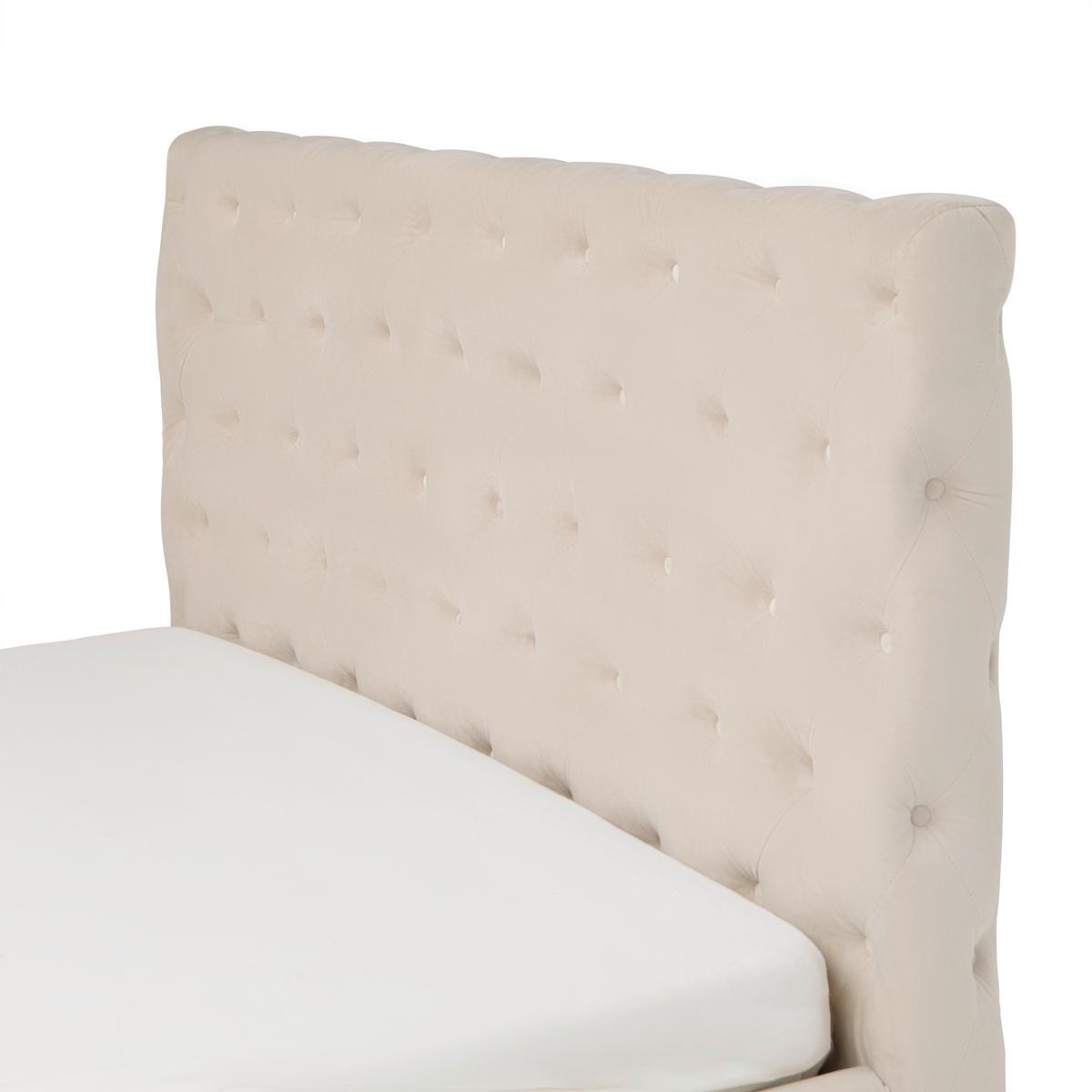 Polsterbett Katar Beige ca. 140x200cm - Beige/Schwarz, KONVENTIONELL, Textil (140/200cm) - Mömax