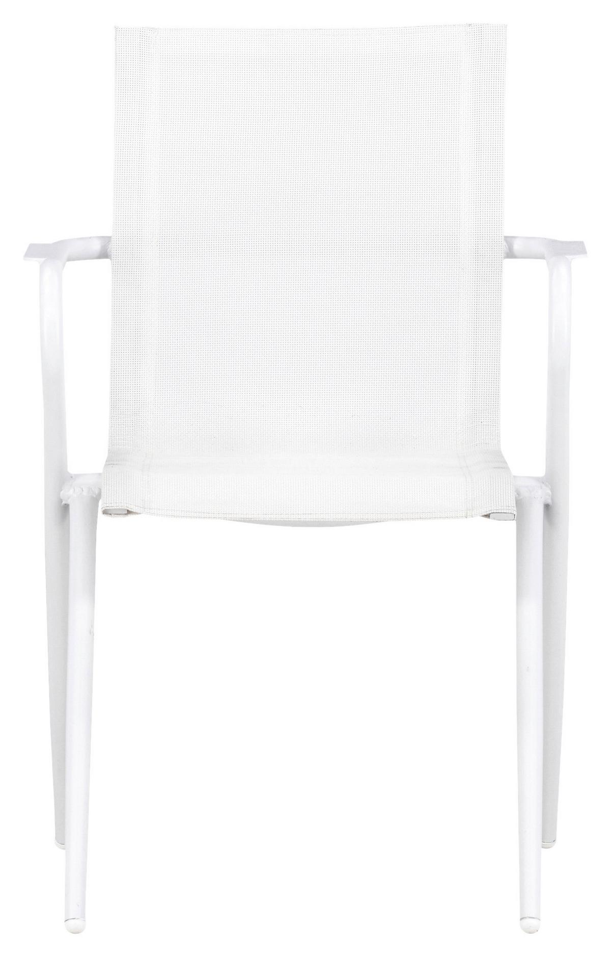 STAPELSESSEL Weiß Aluminium - Weiß, KONVENTIONELL, Metall (58/86/63cm) - Gardenson