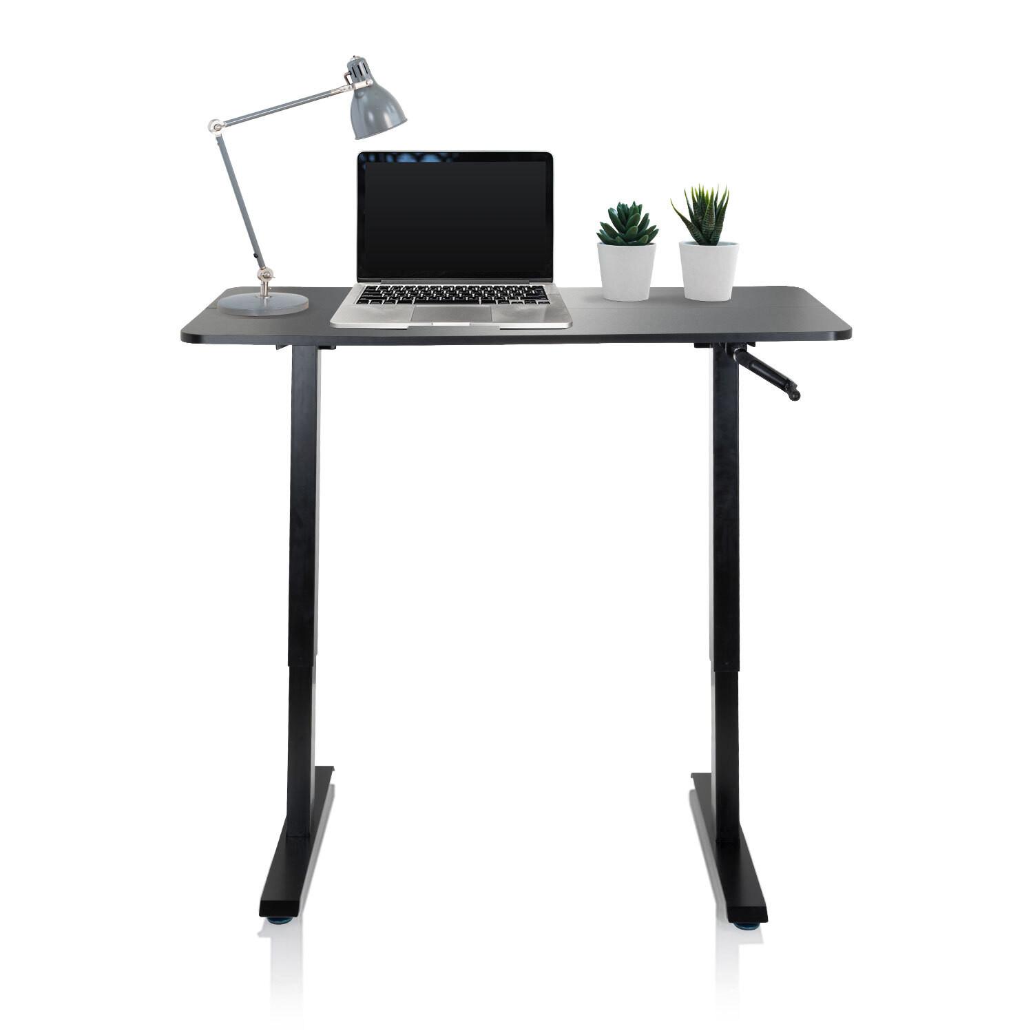 Dvižna Miza Stand Cr, Črna - črna, Moderno, kovina/leseni material (120/74/60cm) - MID.YOU