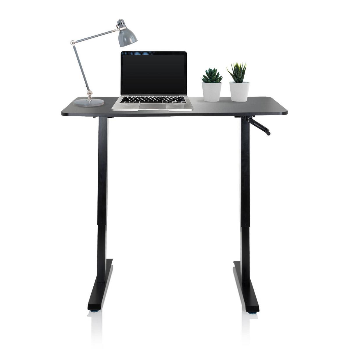 Dvižna Miza Stand Cr, Črna - črna, Moderno, kovina/leseni material (120/74/60cm) - MID.YOU