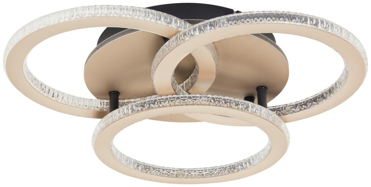 LED-Deckenleuchte Zupä Champagnerfarben max. 40 Watt - Champagner, MODERN, Kunststoff/Metall (45/45/9cm)