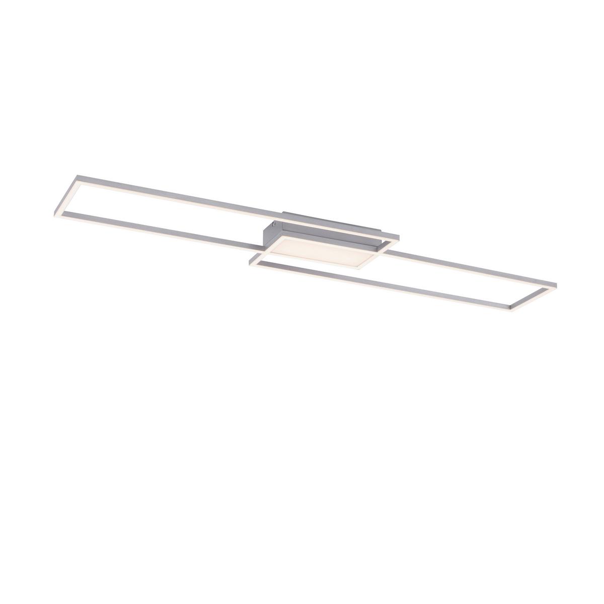 LED-Deckenleuchte Asmin in Silberfarben max.16 Watt - Silberfarben, Modern, Kunststoff/Metall (109,5/25,5/6cm)